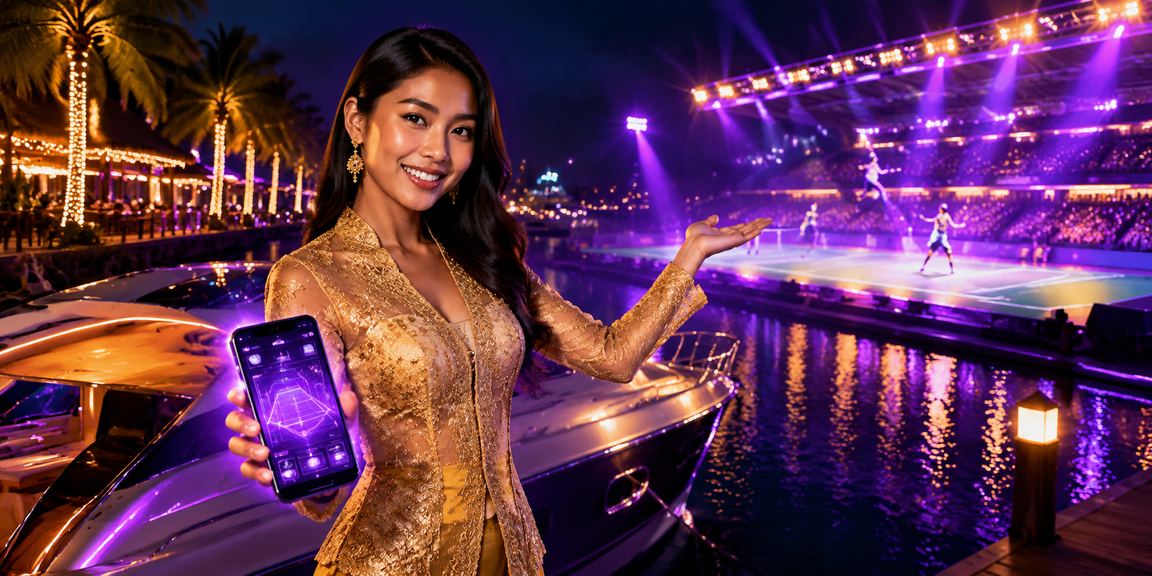 Pengguna wanita berbaju kebaya di Langkawi membuat deposit dalam talian dengan mudah melalui telefon