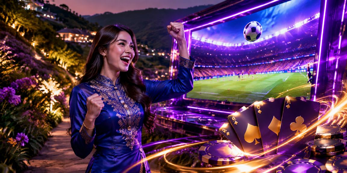 Penggemar bola sepak Malaysia dalam pakaian baju kurung menikmati sesi taruhan bola